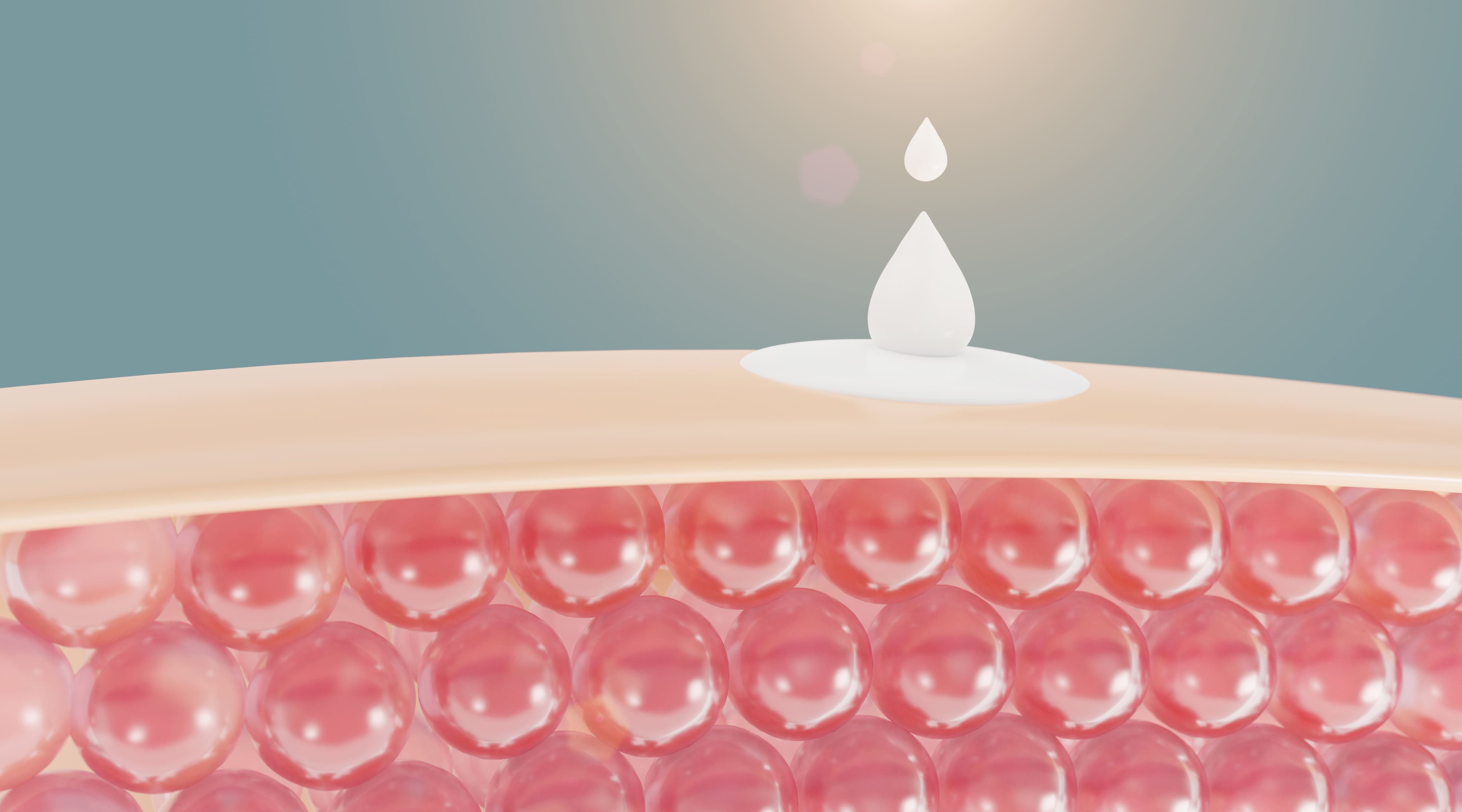 pelle con crema penetrazione cosmetici